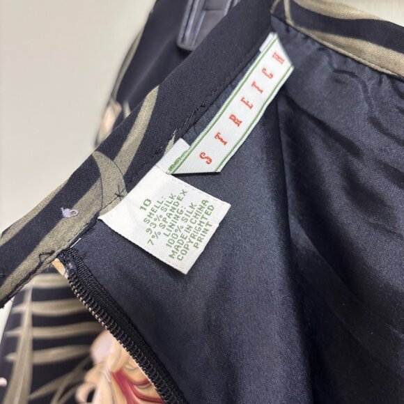 VTG Tommy Bahama Womens Silk Midi Skirt Size 10 Floral Flowy Hawaiian Tropical - Picture 6 of 10